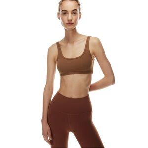 TnaLIFE™ Rib Mini Bra Top in brown